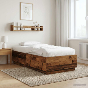 vidaXL Bedframe Oud hout 80 x 200 cm Bewerkt hout