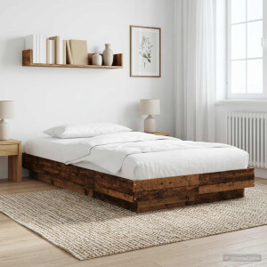 vidaXL Vloerbedframe Oud hout 80 x 210 cm Bewerkt hout