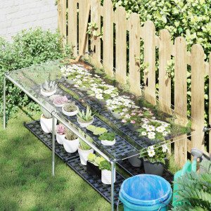vidaXL Plantenhoes Doorzichtig 2,5 x 1 m PVC