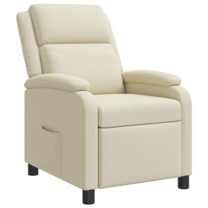 vidaXL Relaxfauteuil Crèmekleurig Kunstleer