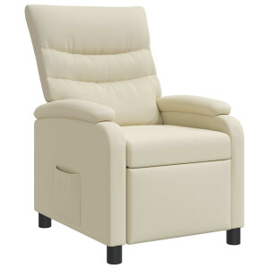 vidaXL Relaxfauteuil Crèmekleurig Kunstleer