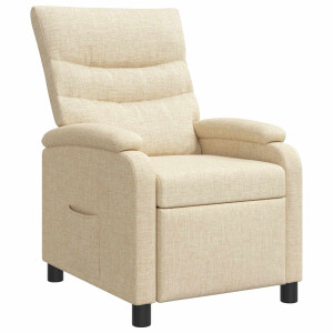 vidaXL Relaxfauteuil Crèmekleurig Stof