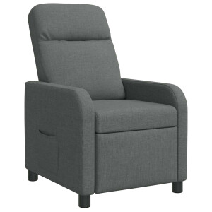 vidaXL Relaxfauteuil Donkergrijs Stof