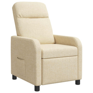 vidaXL Relaxfauteuil Crèmekleurig Stof