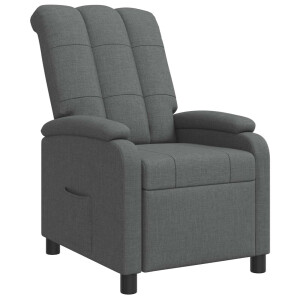 vidaXL Relaxfauteuil Donkergrijs Stof