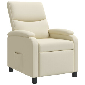 vidaXL Relaxfauteuil Crèmekleurig Kunstleer