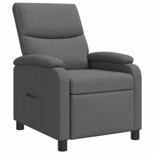 vidaXL Relaxfauteuil Donkergrijs Stof