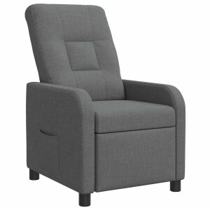vidaXL Relaxfauteuil Donkergrijs Stof