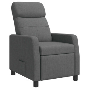 vidaXL Relaxfauteuil Donkergrijs Stof