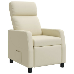 vidaXL Relaxfauteuil Crèmekleurig Kunstleer