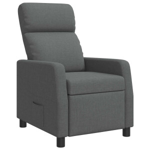 vidaXL Relaxfauteuil Donkergrijs Stof