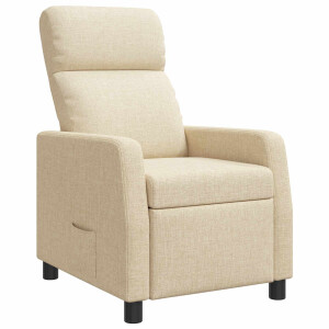vidaXL Relaxfauteuil Crèmekleurig Stof