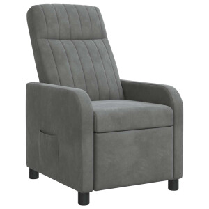 vidaXL Relaxfauteuil Donkergrijs fluweel