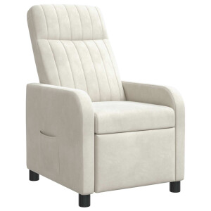 vidaXL Relaxfauteuil Crèmekleurig fluweel