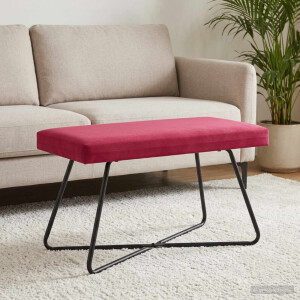 vidaXL Bank Wijnrood 80 x 40 x 45 cm fluweel