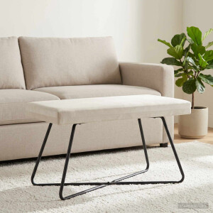vidaXL Bank Crèmekleurig 80 x 40 x 45 cm fluweel