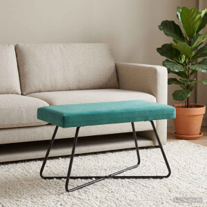vidaXL Bank Turquoise 80 x 40 x 45 cm fluweel