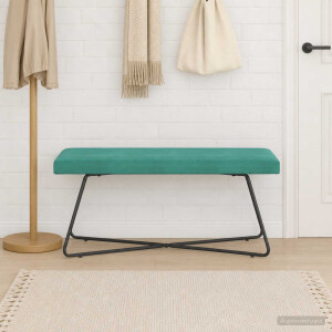 vidaXL Bank Turquoise 110 x 40 x 45 cm fluweel