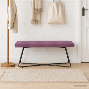 vidaXL Bank Paars 110 x 40 x 45 cm fluweel