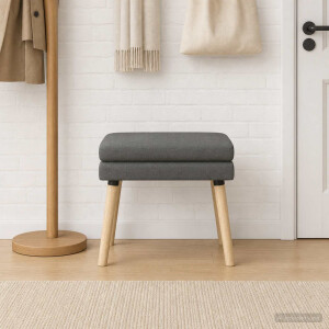 vidaXL Dubbel Laagige Bank Donkergrijs 60 x 40 x 46 cm Stof