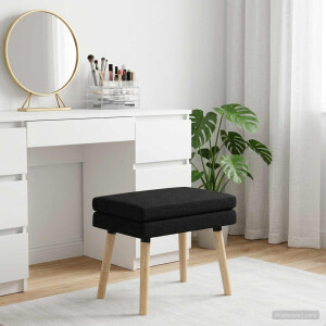 vidaXL Dubbel Laagige Bank Zwart 60 x 40 x 46 cm Stof