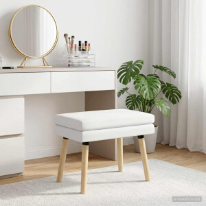 vidaXL Dubbel Laagige Bank Wit 60 x 40 x 46 cm Stof