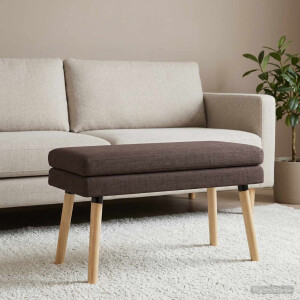 vidaXL Dubbel Laagige Bank Donkerbruin 80 x 40 x 47 cm Stof