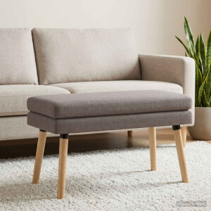 vidaXL Dubbel Laagige Bank Taupe 80 x 40 x 47 cm Stof