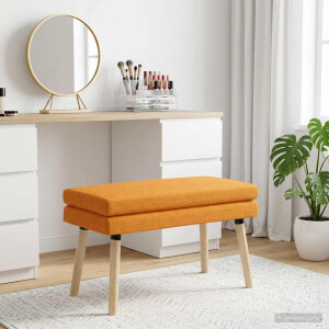 vidaXL Dubbel Laagige Bank Donkergeel 80 x 40 x 47 cm Stof