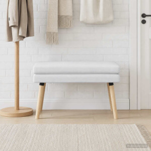 vidaXL Dubbel Laagige Bank Wit 80 x 40 x 47 cm Stof