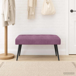 vidaXL Bank met knoopverstelling Paars 80 x 40 x 46 cm fluweel
