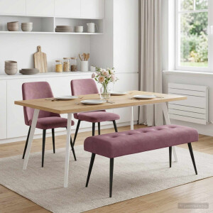 vidaXL Bank met knoopverstelling Paars 110 x 40 x 46 cm fluweel