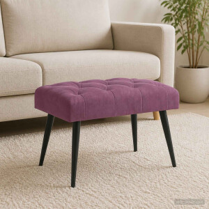 vidaXL Bank met knoopverstelling Paars 60 x 40 x 45 cm Fluweel