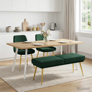 vidaXL Dubbel Laagige Bank Donkergroen 120 x 45 x 46 cm fluweel
