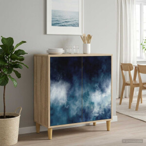 vidaXL Dressoir RAALTE Sonoma 69 x 33 x 75 cm Bewerkt hout
