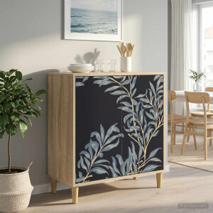 vidaXL Dressoir DOKKUM Sonoma 69 x 33 x 75 cm Bewerkt hout