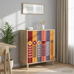 vidaXL Dressoir ESSEN Sonoma 69 x 33 x 75 cm Bewerkt hout