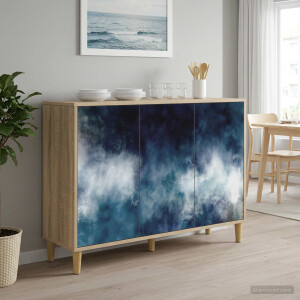 vidaXL Dressoir RAALTE Sonoma 102 x 33 x 75 cm Bewerkt hout
