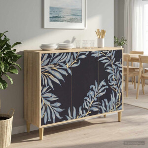 vidaXL Dressoir DOKKUM Sonoma 102 x 33 x 75 cm Bewerkt hout
