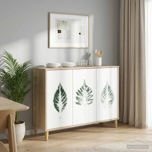 vidaXL Dressoir HANAU Sonoma 102 x 33 x 75 cm Bewerkt hout