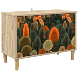 vidaXL Tv-meubel ZAANDAM 69 x 33 x 50 cm Sonoma Bewerkt hout
