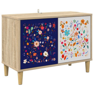 vidaXL Tv-meubel MAINZ 69 x 33 x 50 cm Sonoma Bewerkt hout