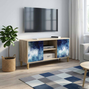 vidaXL Tv-meubel RAALTE 102 x 33 x 50 cm Sonoma Bewerkt hout