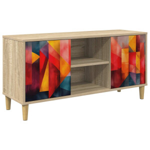 vidaXL Tv-meubel HEESCH 102 x 33 x 50 cm Sonoma Bewerkt hout