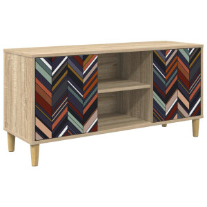 vidaXL Tv-meubel OMMEN 102 x 33 x 50 cm Sonoma Bewerkt hout