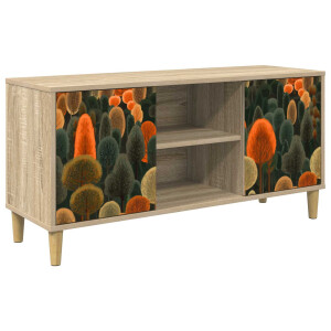 vidaXL Tv-meubel ZAANDAM 102 x 33 x 50 cm Sonoma Bewerkt hout