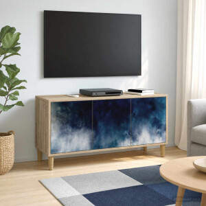 vidaXL Tv-meubel RAALTE 102 x 33 x 50 cm Sonoma Bewerkt hout
