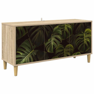 vidaXL Tv-meubel ELBURG 102 x 33 x 50 cm Sonoma Bewerkt hout