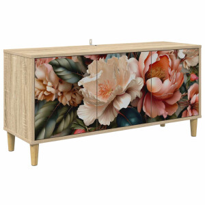 vidaXL Tv-meubel BORNE 102 x 33 x 50 cm Sonoma Bewerkt hout