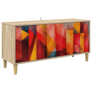 vidaXL Tv-meubel HEESCH 102 x 33 x 50 cm Sonoma Bewerkt hout
